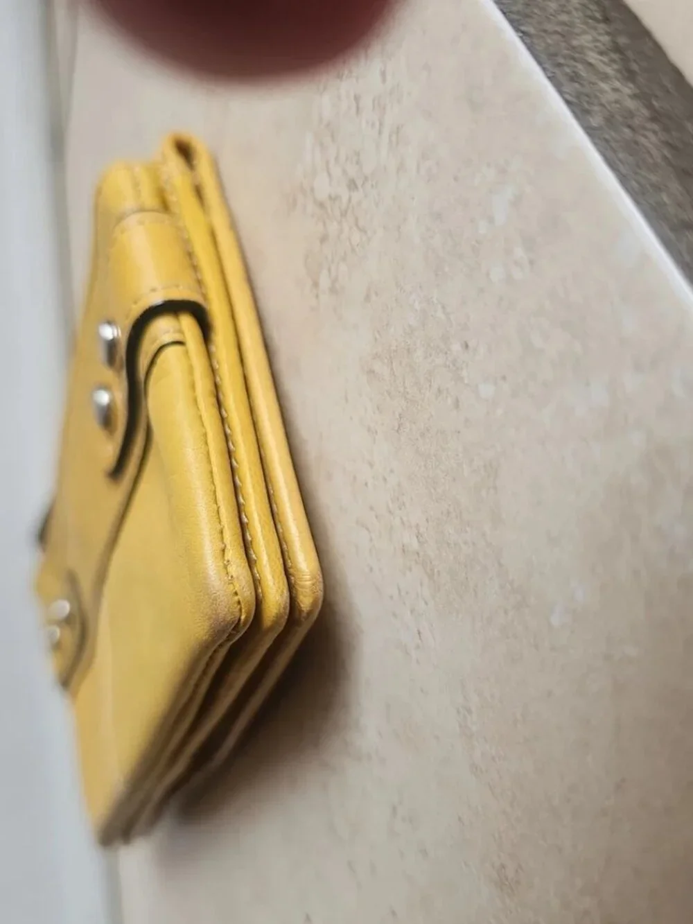 Fossil Yellow Leather Flap Wallet/Clutch